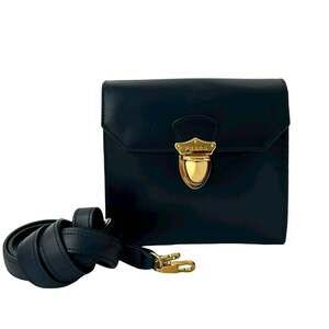 PRADA Blue Leather Pochette Shoulder Bag